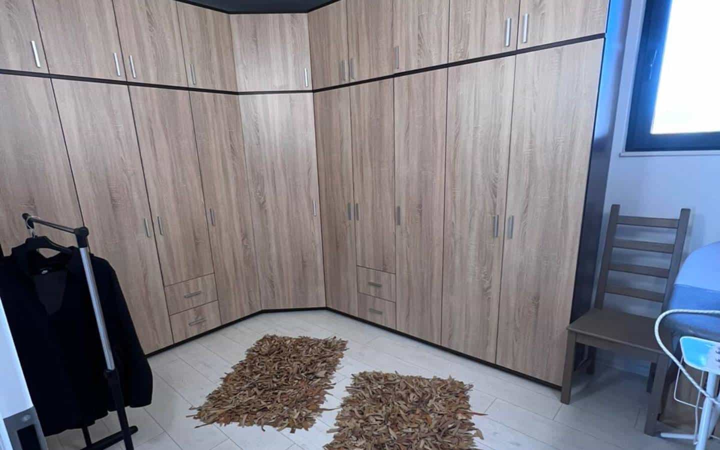 Dressing room with an eight winged wardrobe