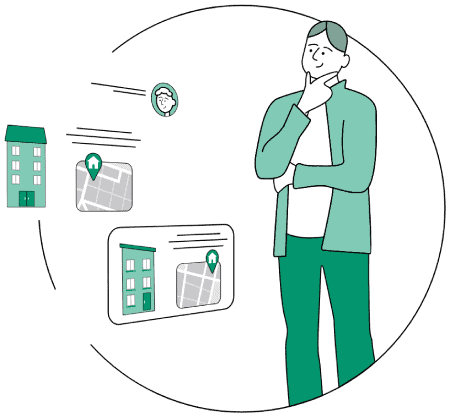 Hand drawn illustration for rent Bulgarian properties for Bulgarimot.bg