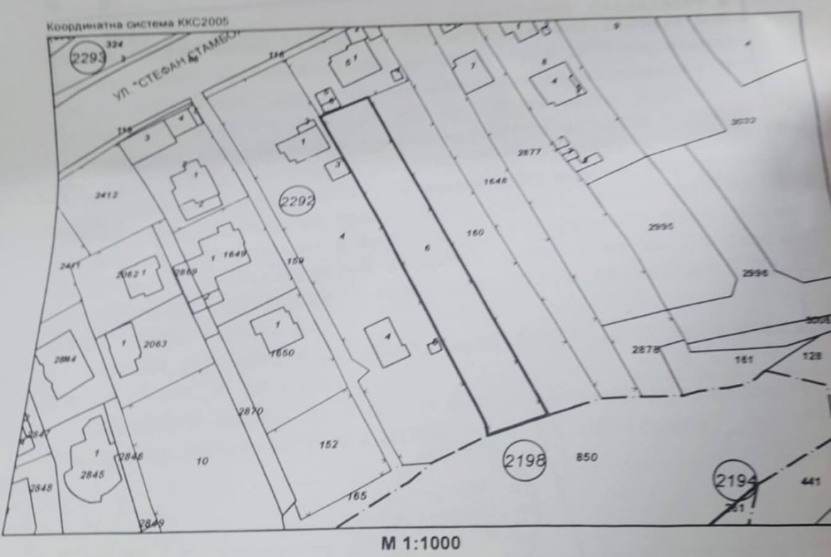 Скица на парцел за продажба в Банкя, София