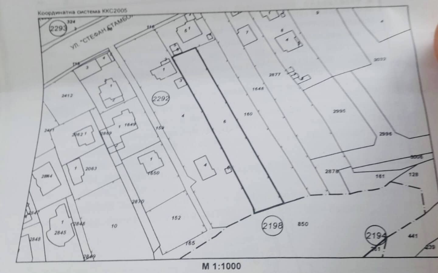 Скица на парцел за продажба в Банкя, София