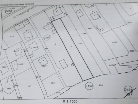 Sketch of a plot of land for sale in Bankya, Sofia