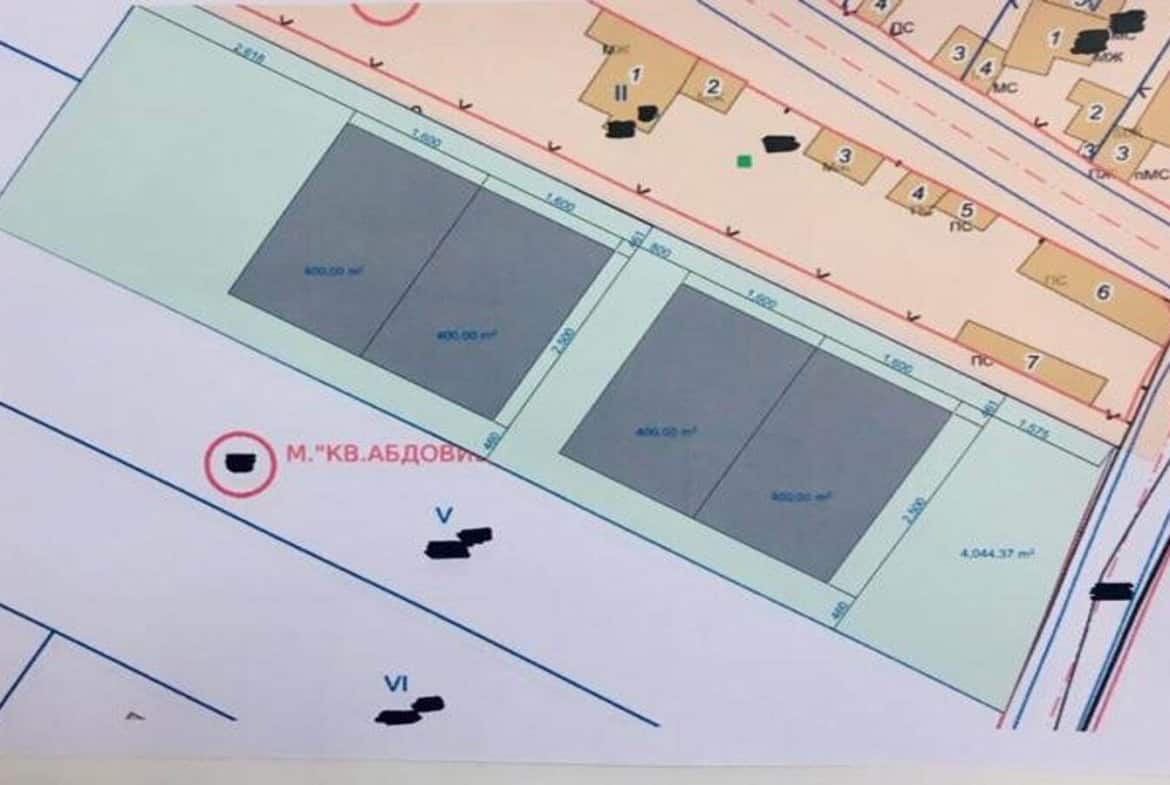 Скица на парцел за продажба в кв. Абдовица, София