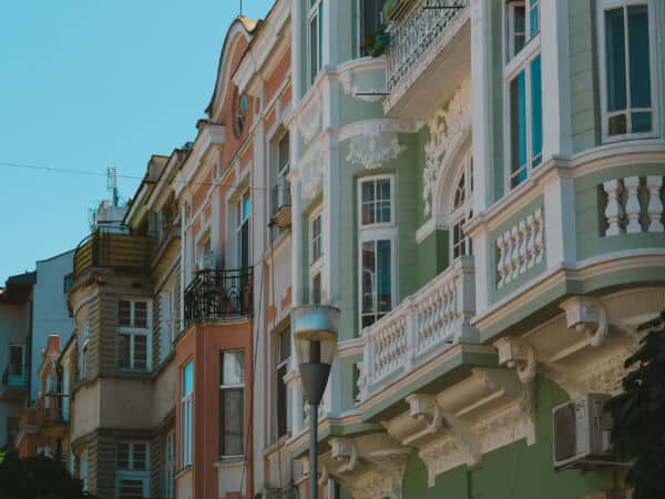 Facace of apartments to buy in Bulgaria.