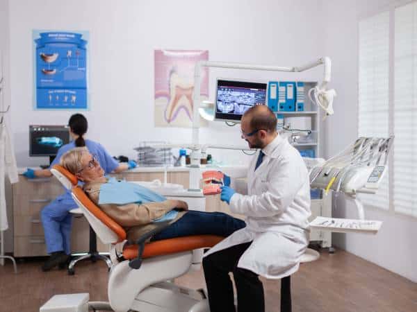 Inside a private Bulgarian dentist clinic.
