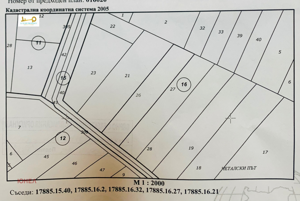 Cadastral map 3934 sqm land plot Grigorevo